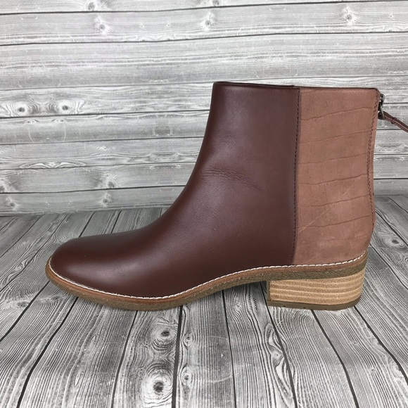 Sperry size 9 Maya Belle brown tan leather croc Chelsea boots - Picture 6 of 11